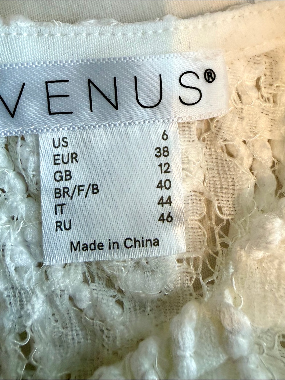 VENUS Cream Cap Sleeve Lace Top - Picture 5 of 9